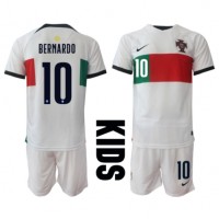 Fotbalové Dres Portugalsko Bernardo Silva #10 Dětské Venkovní MS 2022 Krátký Rukáv (+ trenýrky)
